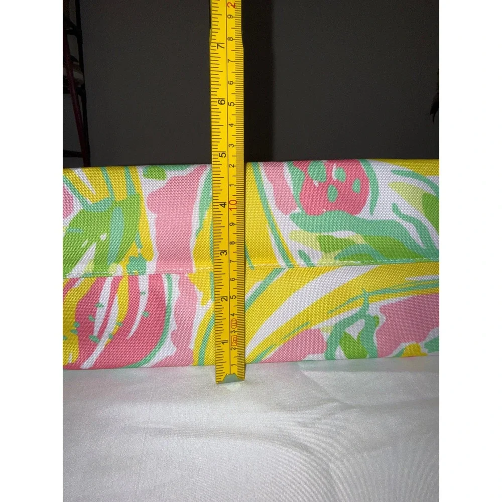 Lilly Pulitzer Estee Lauder Canvas Tote Bag Tropical Pink Yellow Green Floral